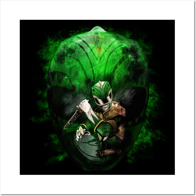 Green Helmet Ranger Style Wall Art by laurelsart2014